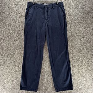 Lacoste Pants Mens 33x31 Blue Chino Preppy Casual Gator 100% Cotton Casual Adult
